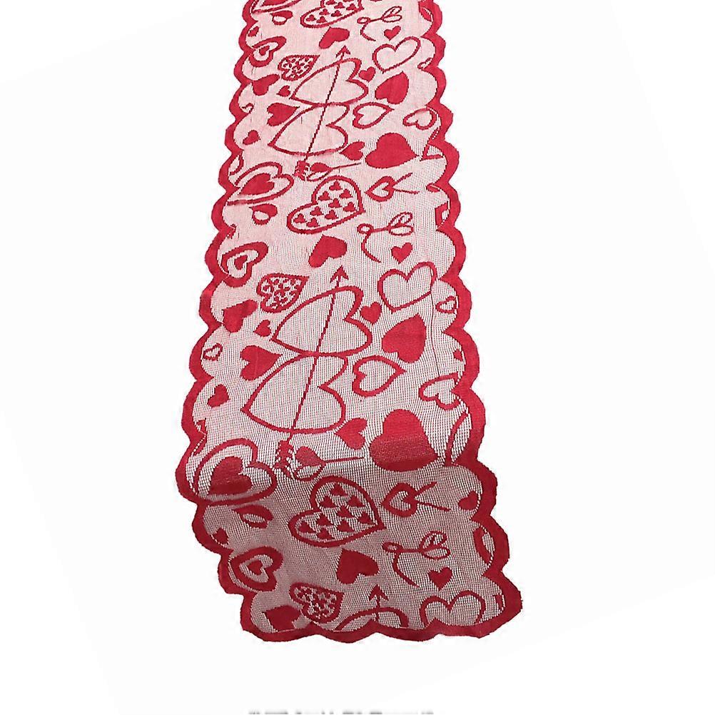 Festive Heart Table Runner for Holiday Table Setting