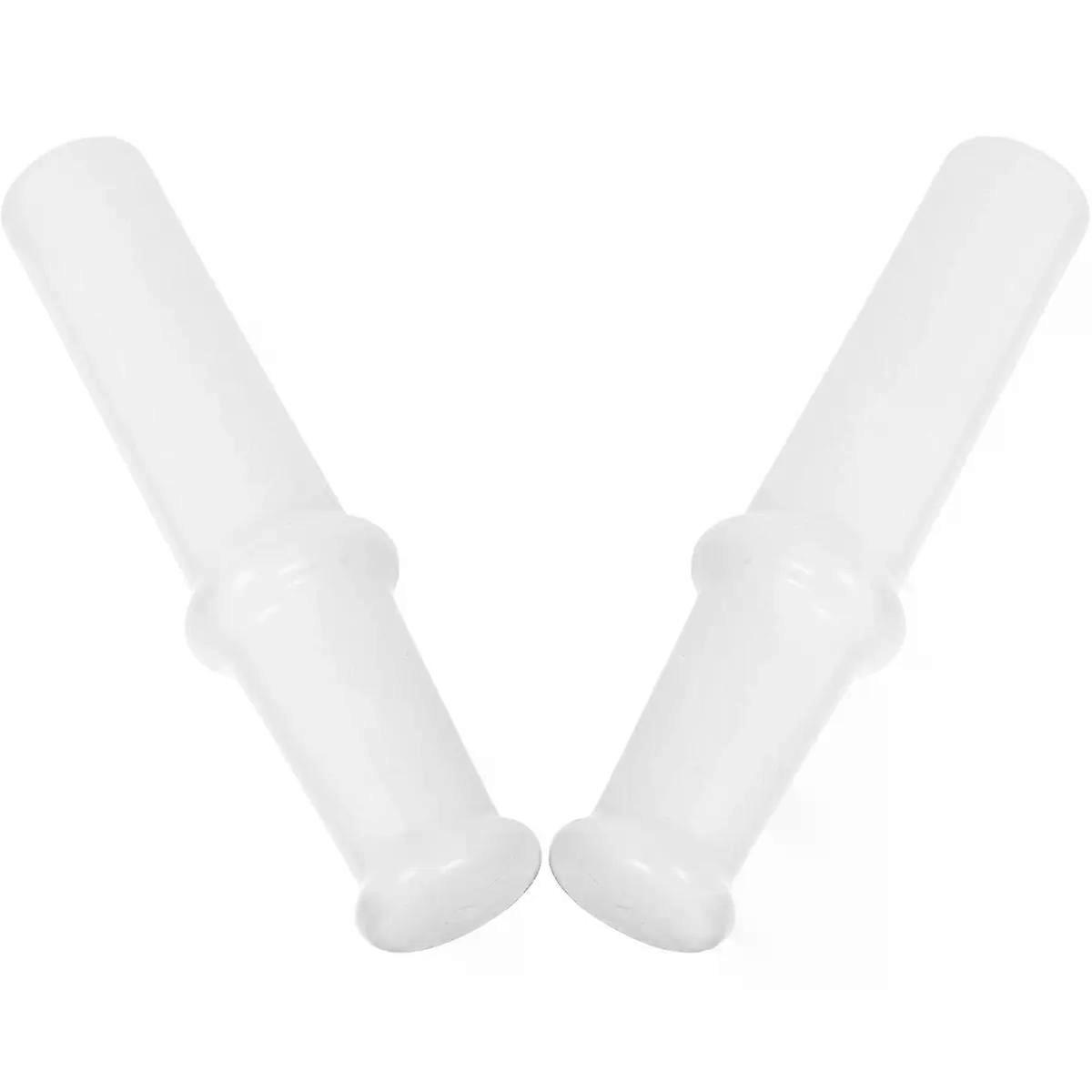 2pcs Meat Grinder Pusher Stick Solid Plastic Universal Fit White