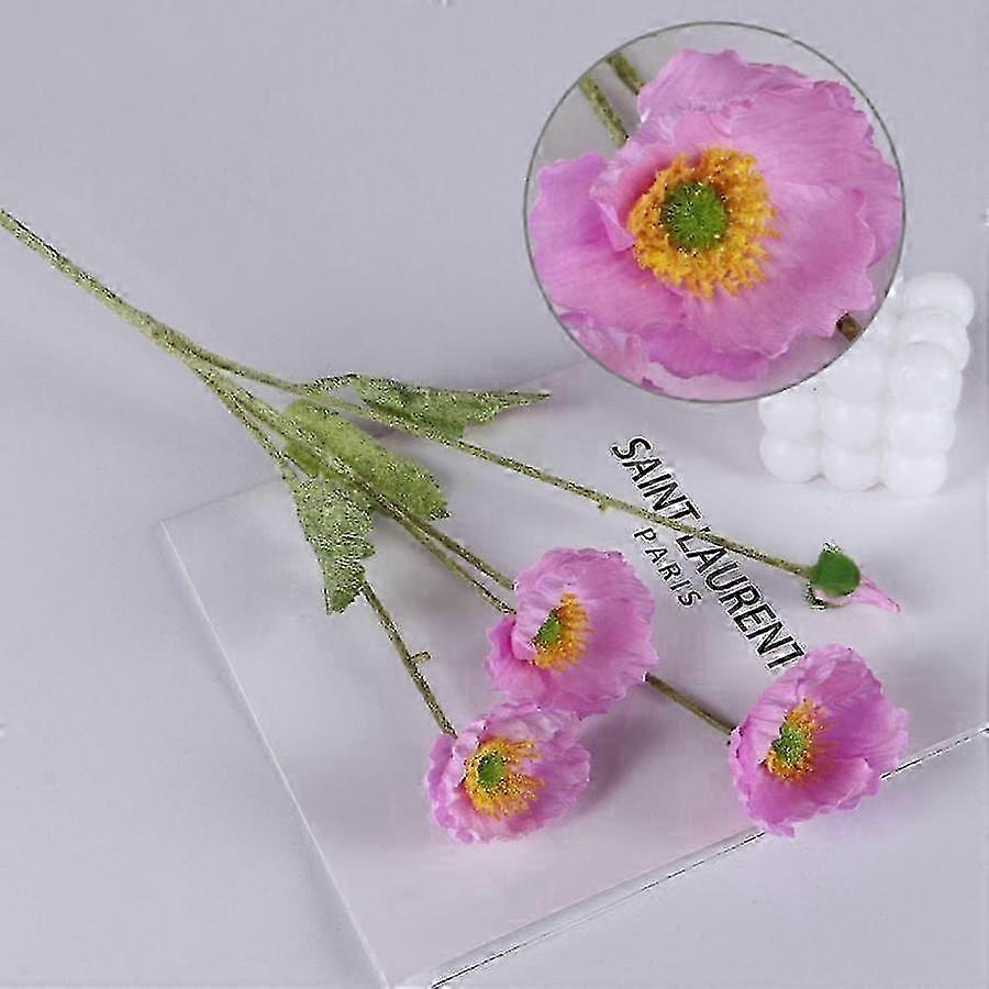 Simulation Silk Poppy Flower Flocking Yu Meiren 50cm