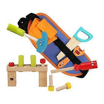 Children Kids Wooden Repair Tool Toy with 1Set Repairing Plaything