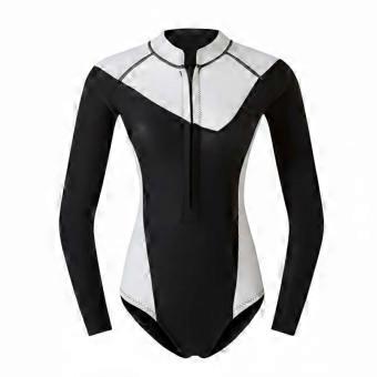 Women's Long Sleeve Wetsuit, 2mm Neoprene single-Piece Swimsuit, Sun Protection