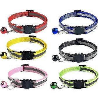 6-Pack Nylon Reflective Cat Collars