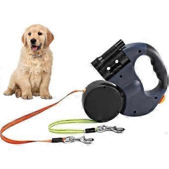 Double Retractable Dog Leash, 3M Flexible Two Dog Lead for Walking, Training, Outdoor