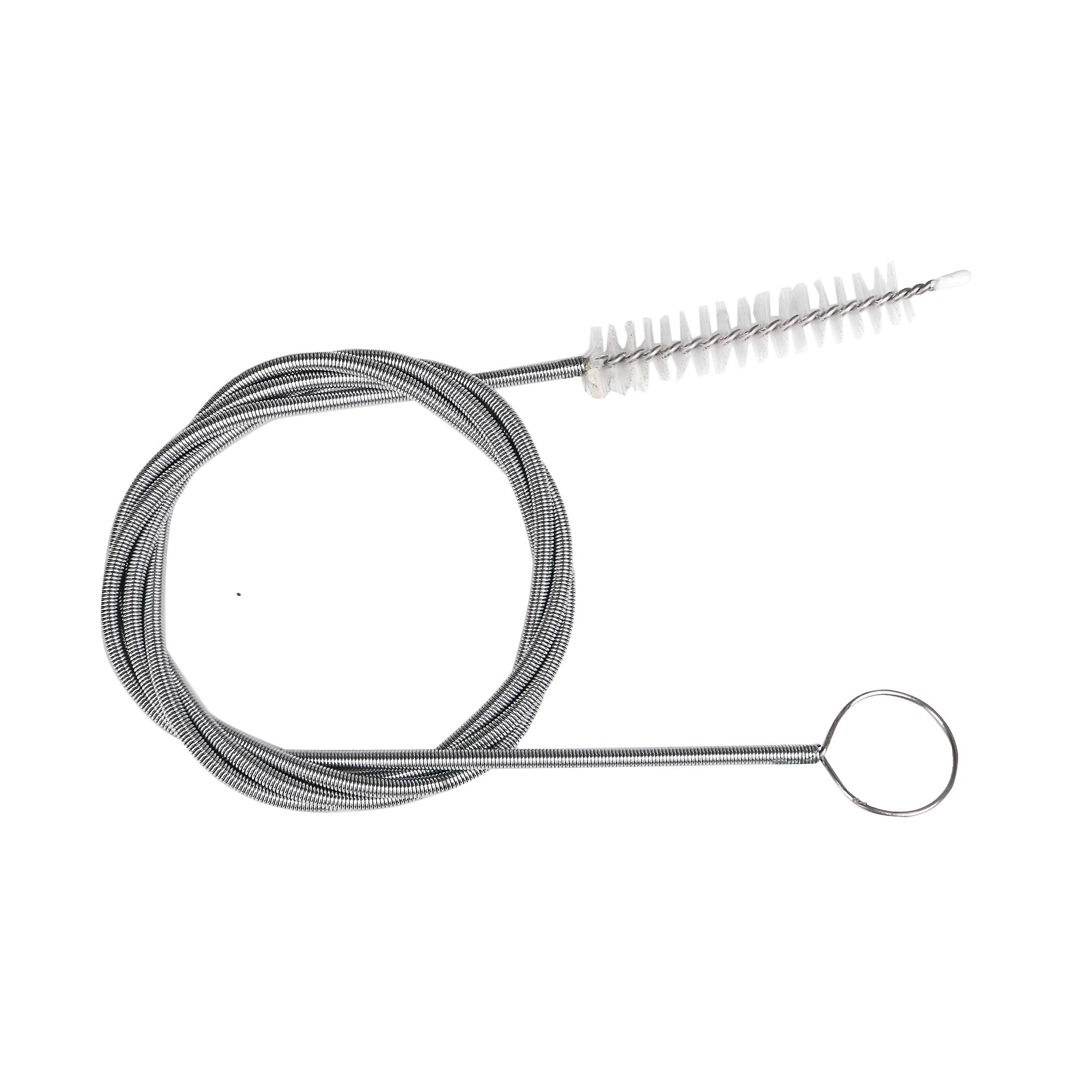 Straw Brush Metal Flexible Spring 39.37inch Extra Long Tool for Drain