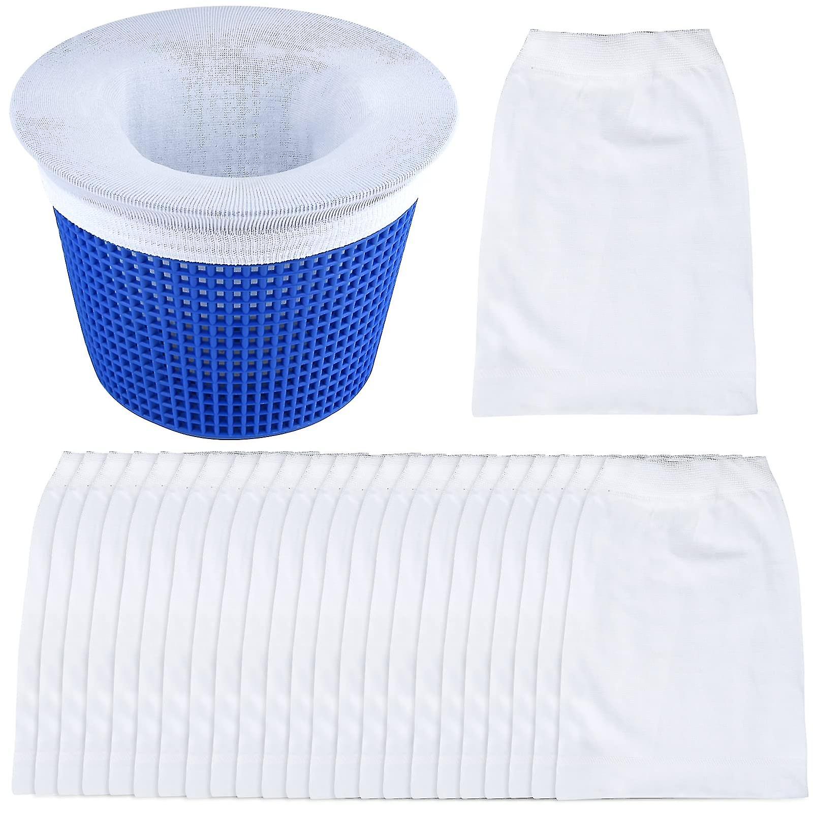 40 Pack Pool Skimmer Socken Savers für Pool FilterSchwimmbad Skimmer Filter Socken für Skimmer Basket Clean Debris