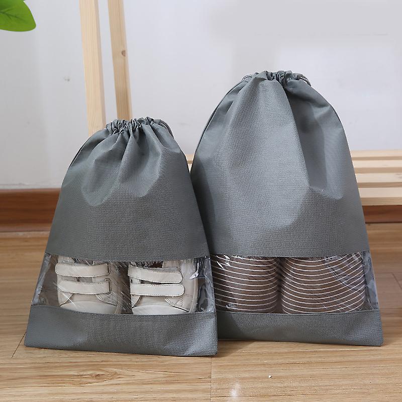5pcs Travel Shoe Storage Bag Drawstring Shoe Bag Waterproof Dustproof Portable Large Capacity Shoe Pouch