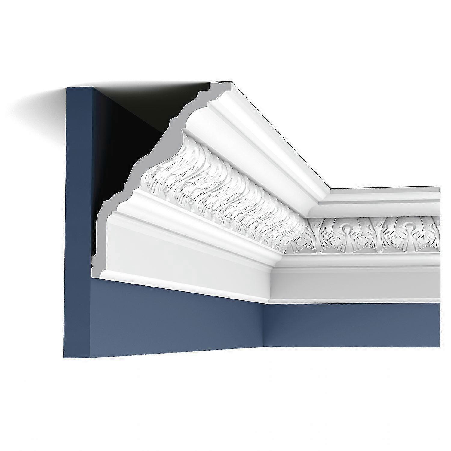 Orac Decor 1 x Cornice moulding C219 LUXXUS white Purotouch® pre-primed lightweight, sturdy, dimensionally stable