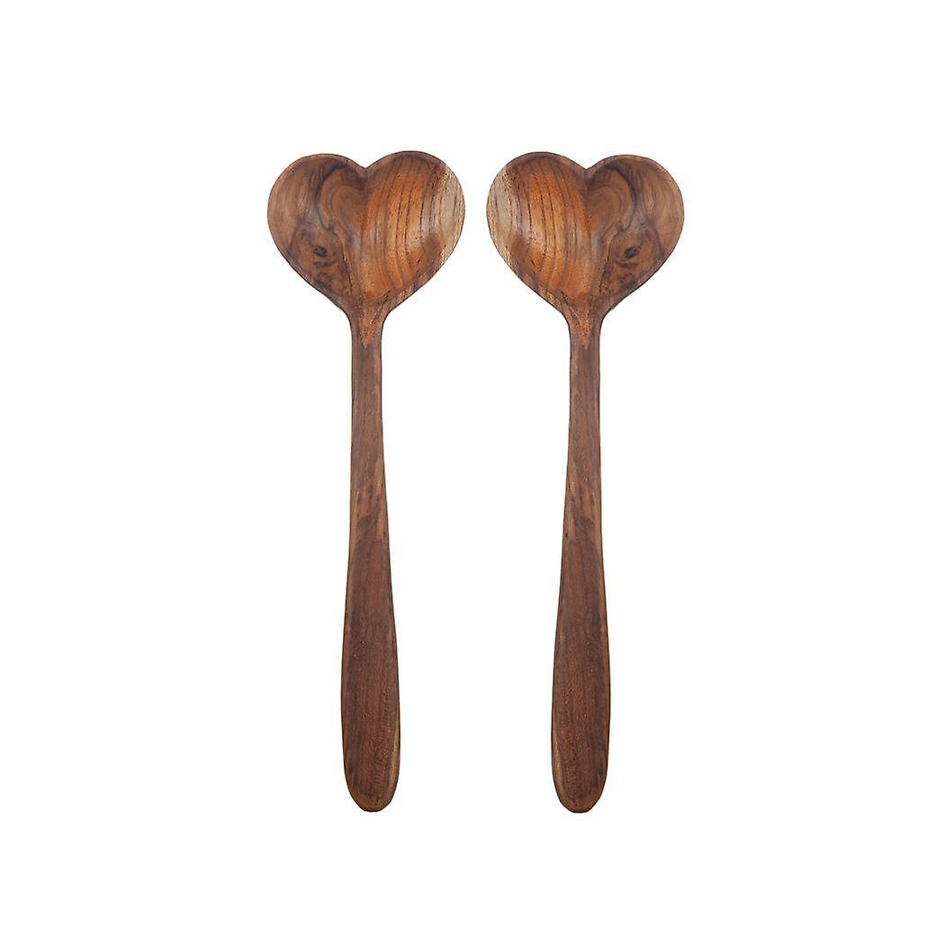 Salladsbestick Hjärta 30 cm trä
