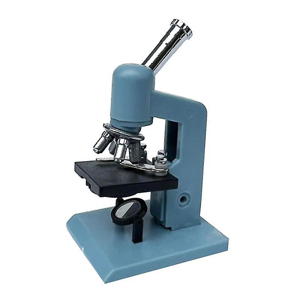 1 Set Dollhouse Microscope Miniature Laboratory Equipment Blue