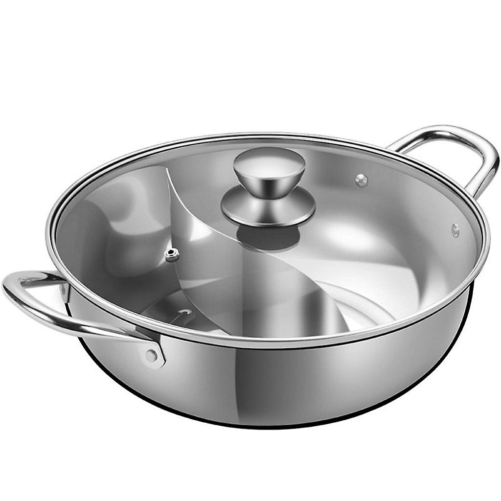 28cm Acero inoxidable olla caliente Shabu Dual Sided Induction Compatible Cookware