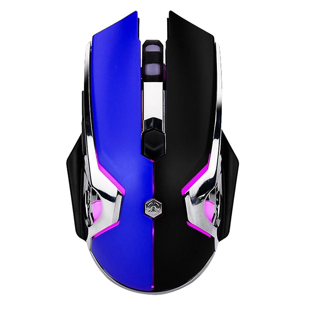 Aj120 Wired Gaming Mouse 6-Key 3200DPI Macro Programming  Blue Black