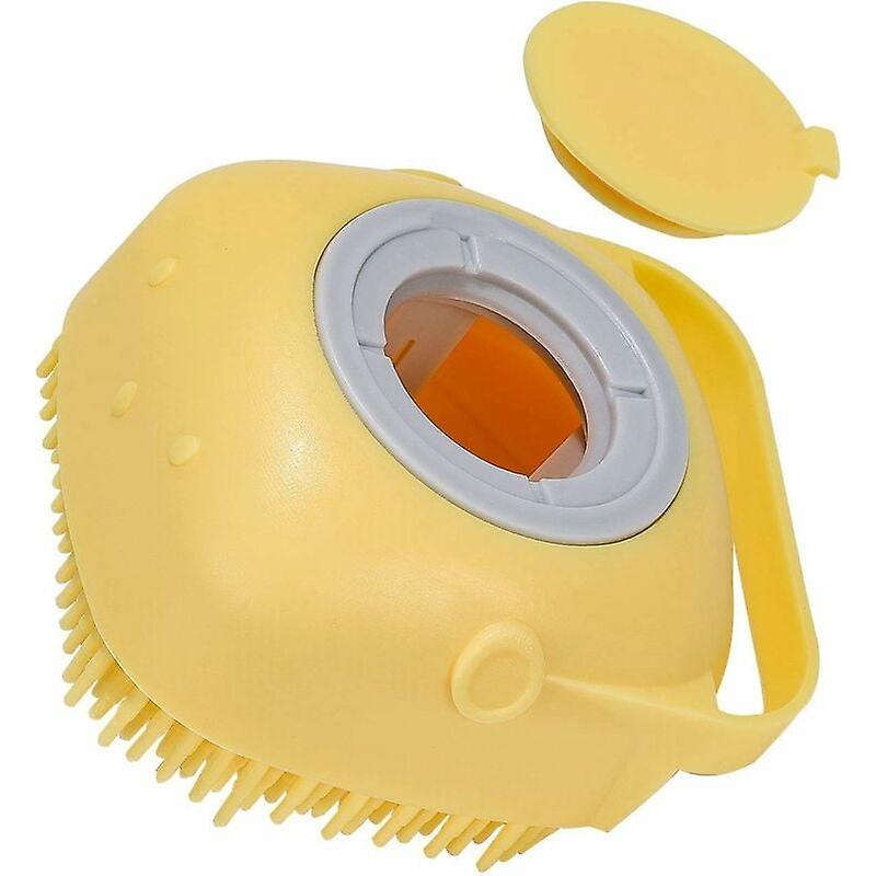 Silicone bath brush for dog and cat - Yellow 2pcs
