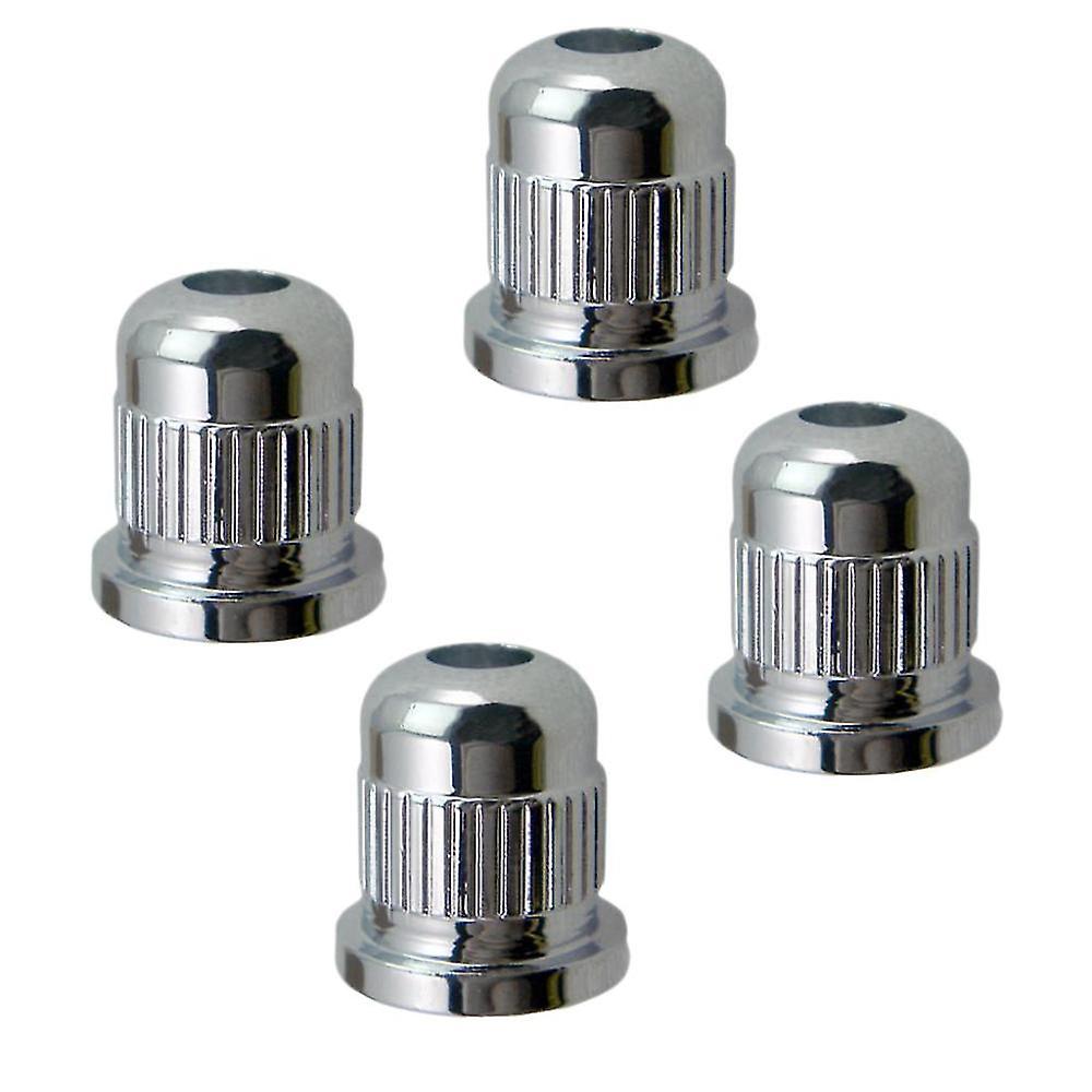 4 Pcs Electric String Mounting Ferrules Bushing For Universal Body,silver
