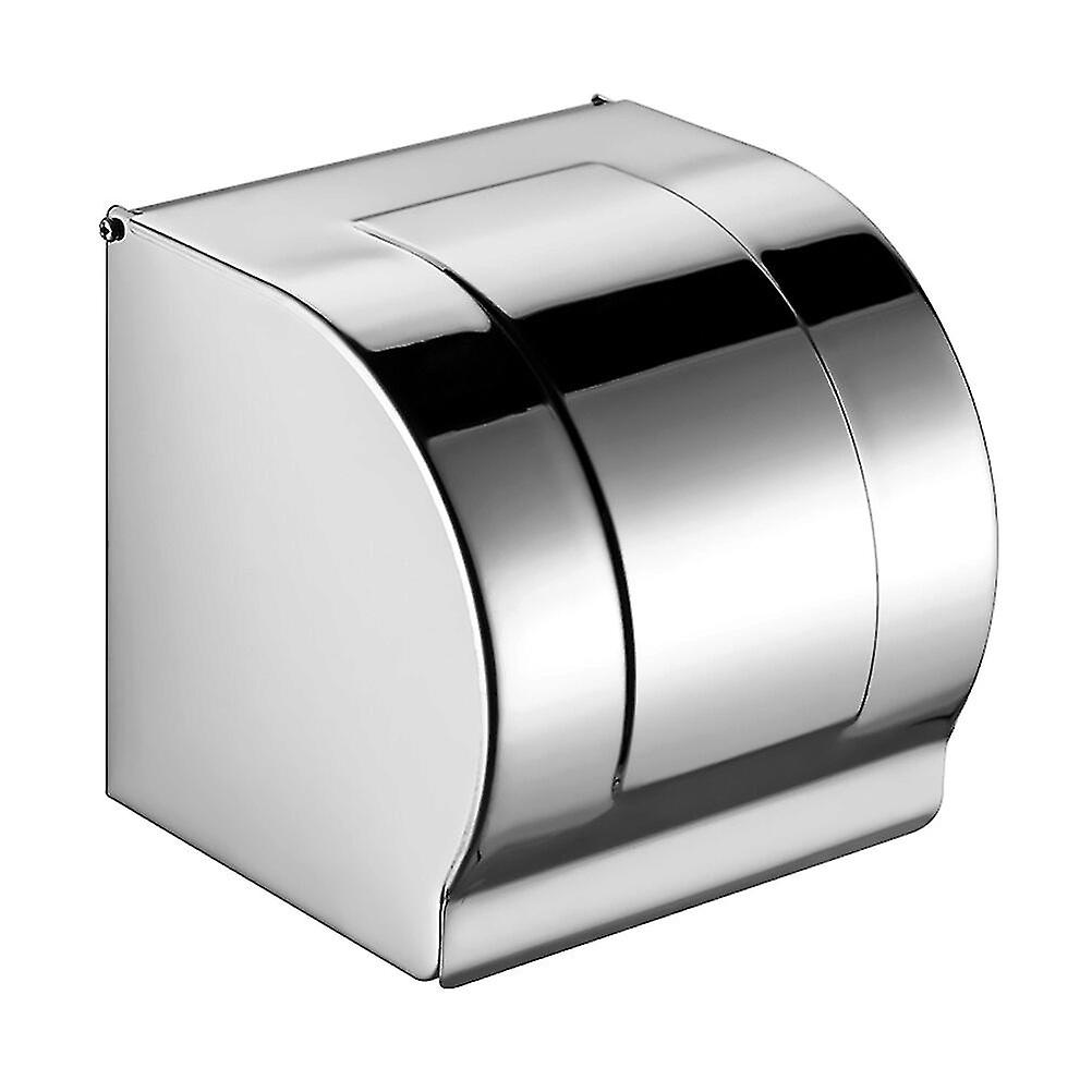 1pc Bathroom Paper Holder Practical Roll Paper Box For Home Silver