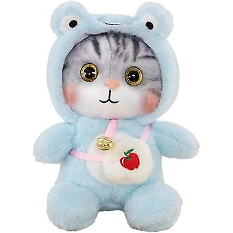 Cute Cat Frog Plush Stuffed Animal Cat Plushies With Frog Outfitgifts For Kids9.8 Inches
