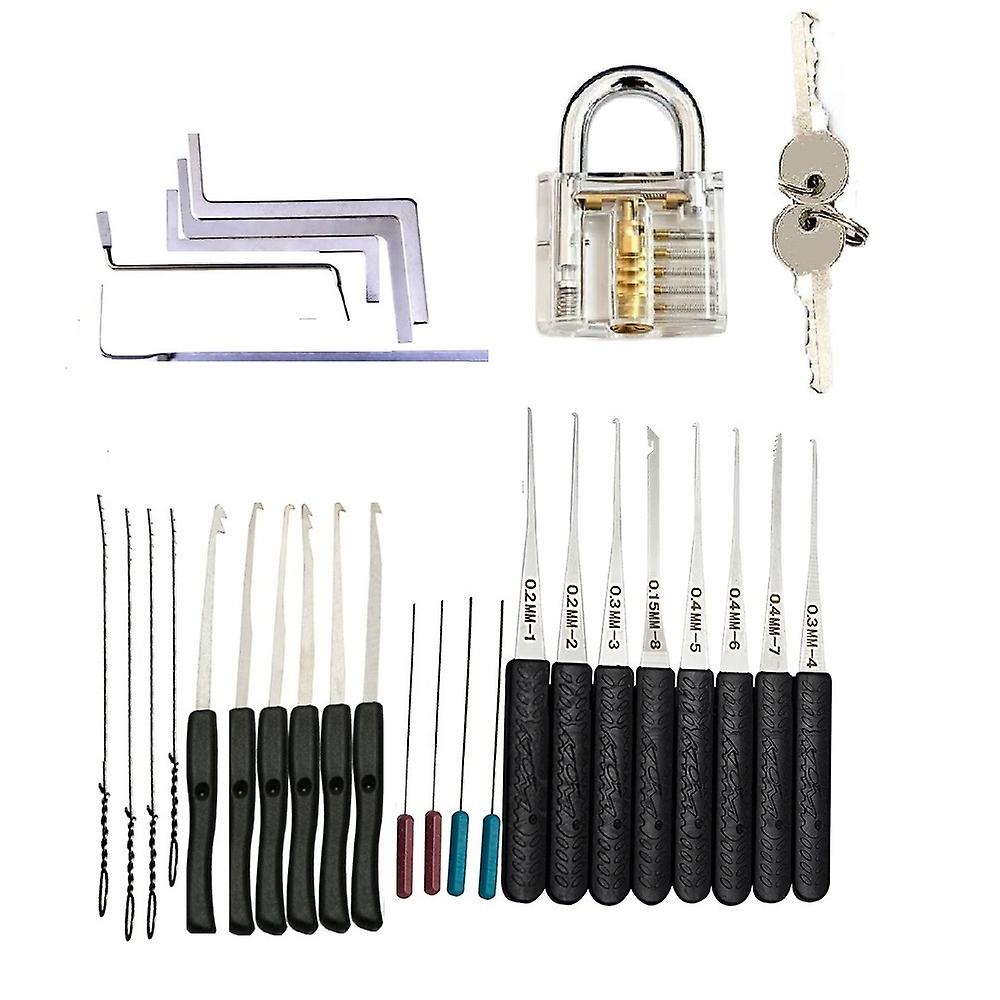 Professional Lock Pick Set Hand Tools Locksmith Tools Remove Hooks Lock Pin Broken Key Extractor  Practice Pick Lock Combination