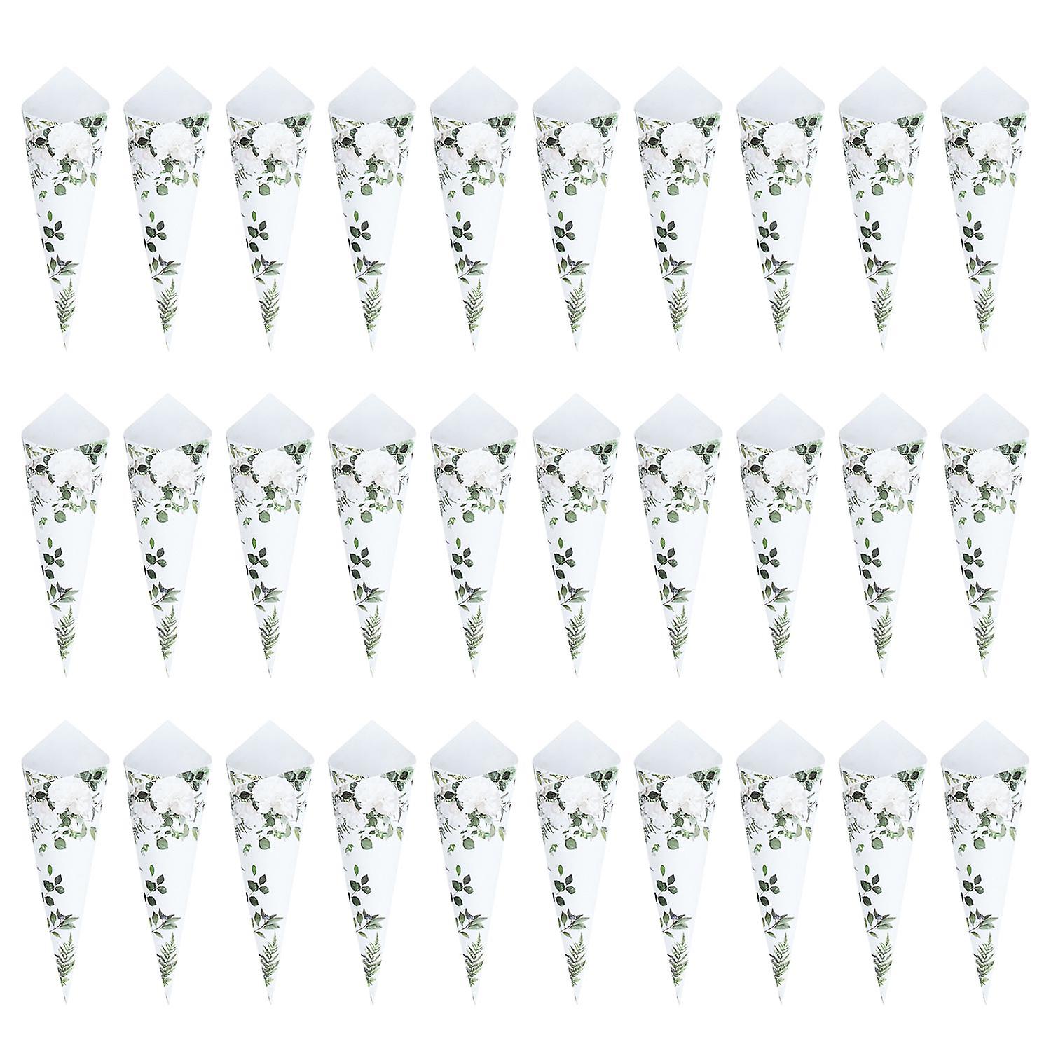 ZHOUBA Paper Cones 30 Holes Easy to Install Fine Texture Kraft Paper Wedding Confetti Cone Holder
