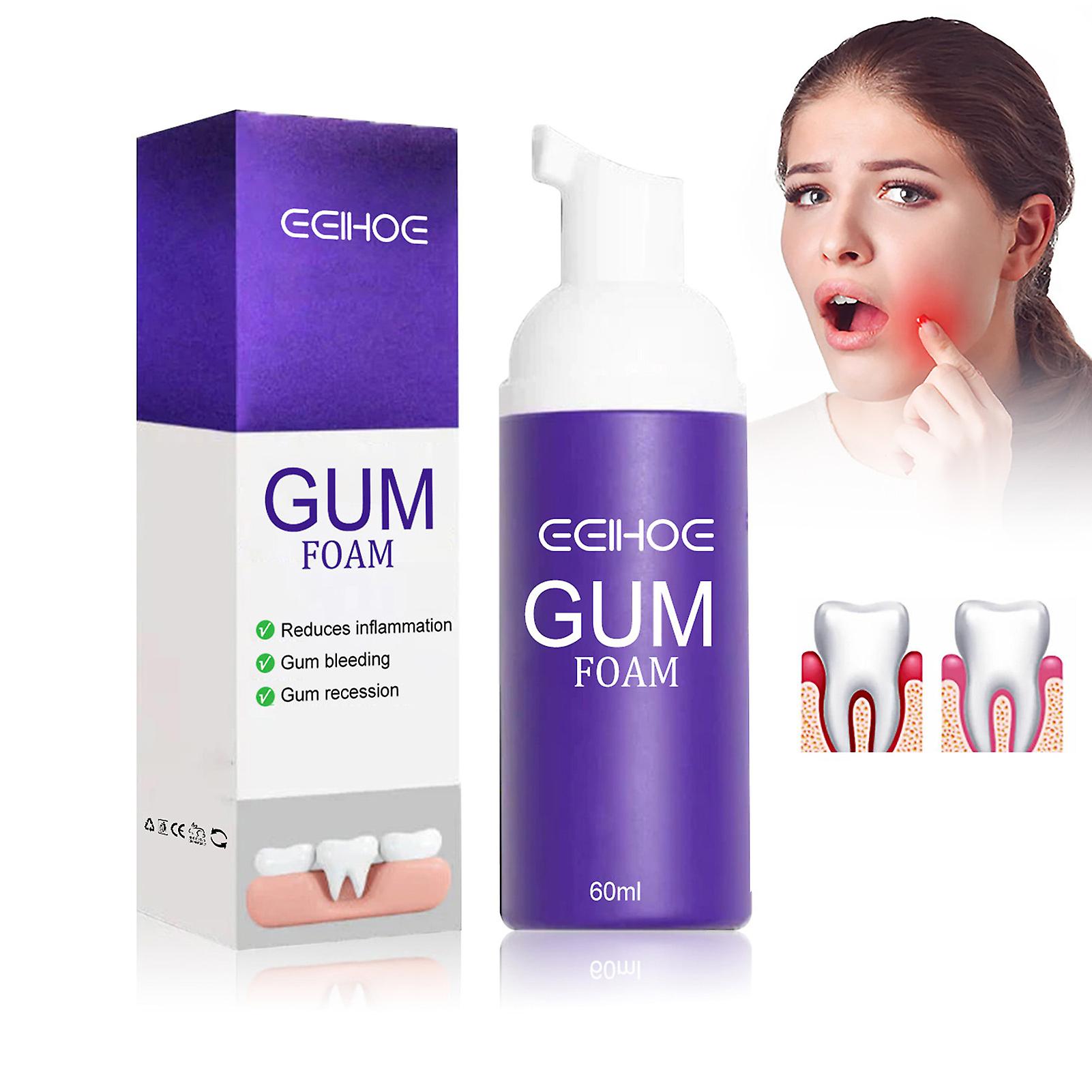 60ml Gum Pain Relief Toothpaste Reduce Inflammation Gum Bleeding Mousse for Sensitive Teeth & Gum Problems