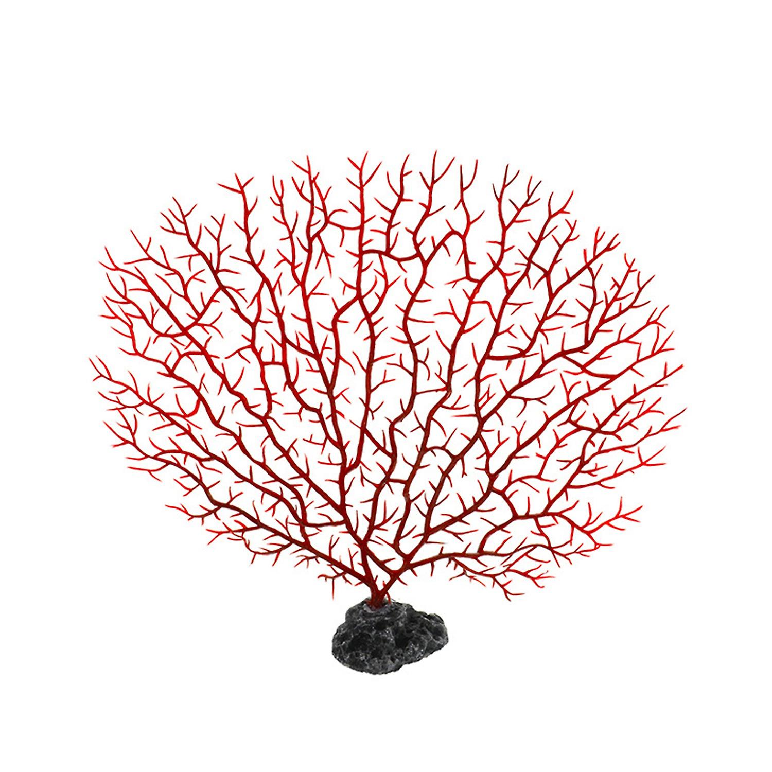 ZHOUBA Lifelike Coral Decorative Reusable Practical Artificial Peacock Coral Tree for Fishes