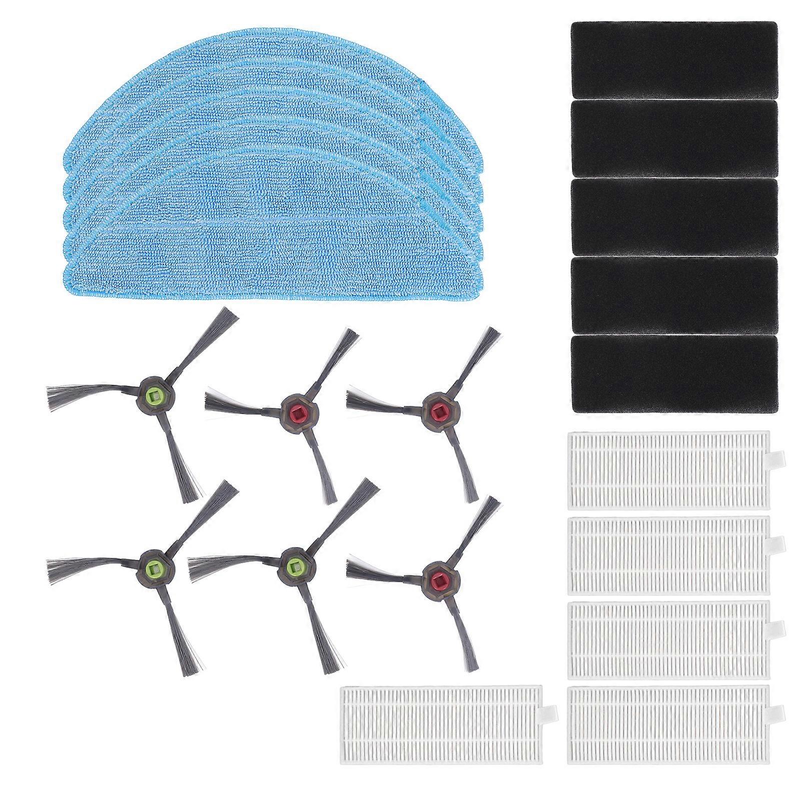 Robot Cleaner Rag Filter Set Replaceable Reusable Robot Cleaner Side Brush Set for Yeedi K600 K700 K680