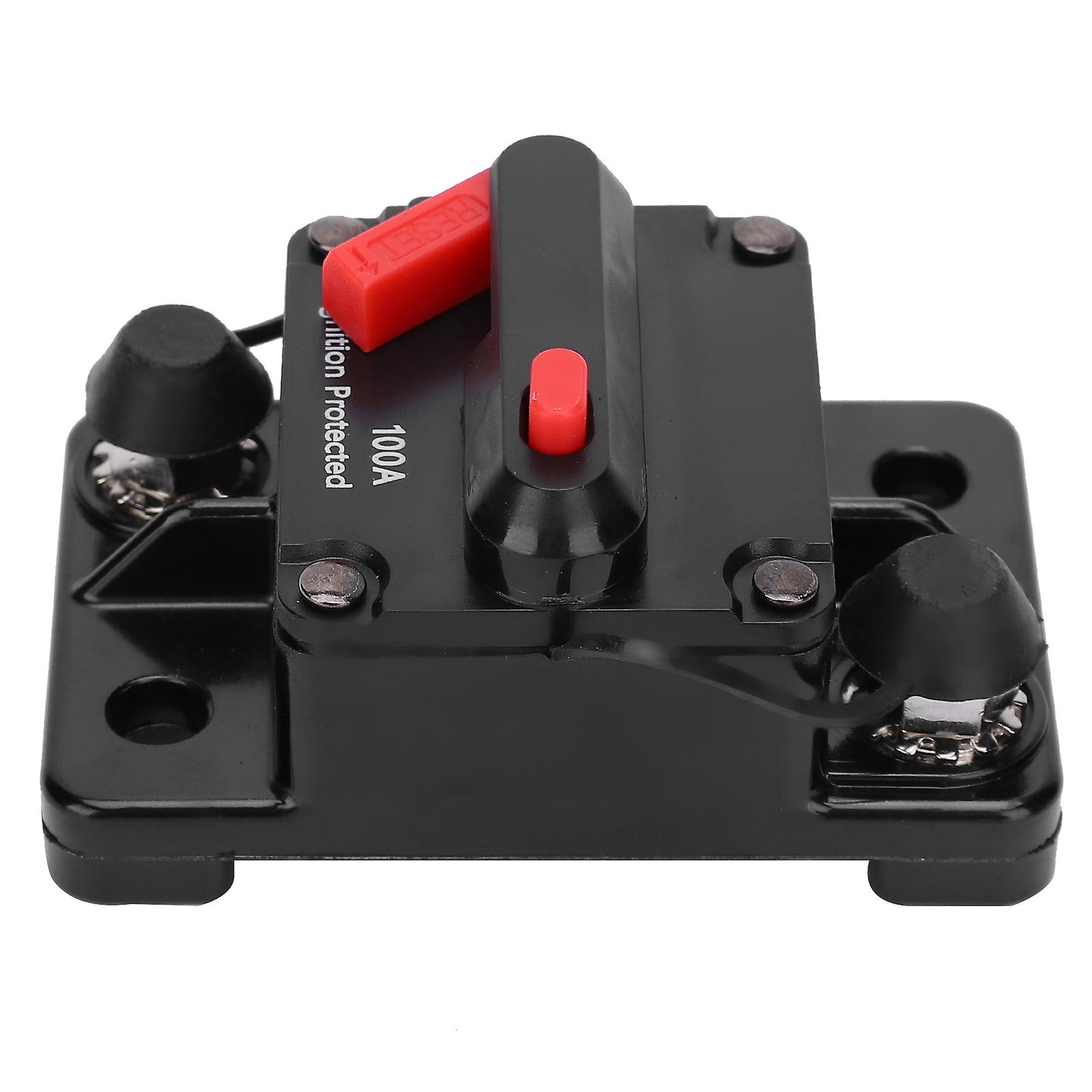 Fictory Circuit Breaker Fictory Circuit Breaker Auto Reset Fuse Holder, Copper Waterproof Automatic Switch, DC12-42V, 100A, Reliable Performance