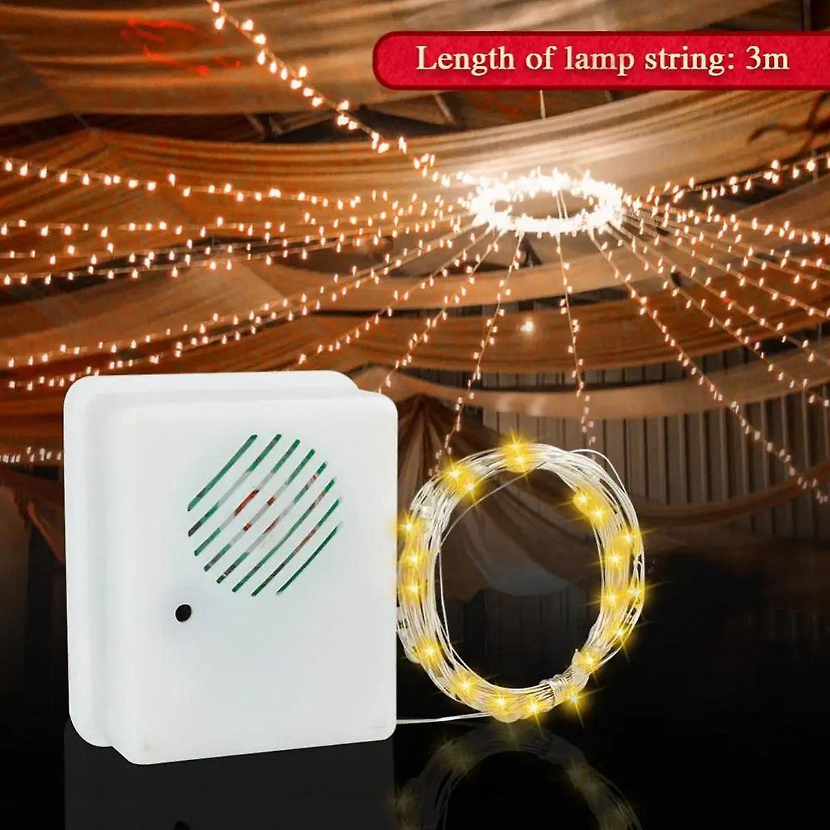 DIY Christmas Sound Sensor with LED String Decorative Lights Christmas Music Speaker for Party Xmas