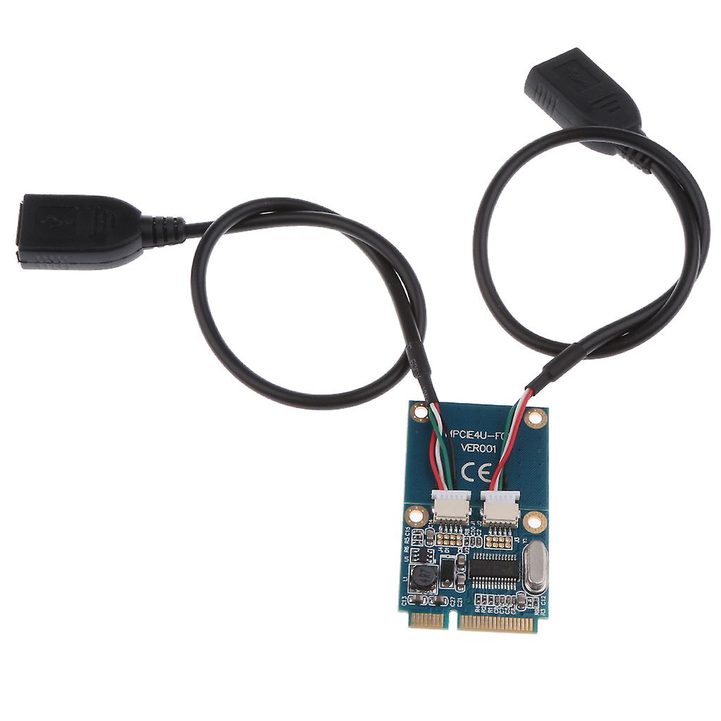 Mini PCI-E to USB Adapter mPCIe to 5Pin 2Port Dual USB2.0 Converter Card