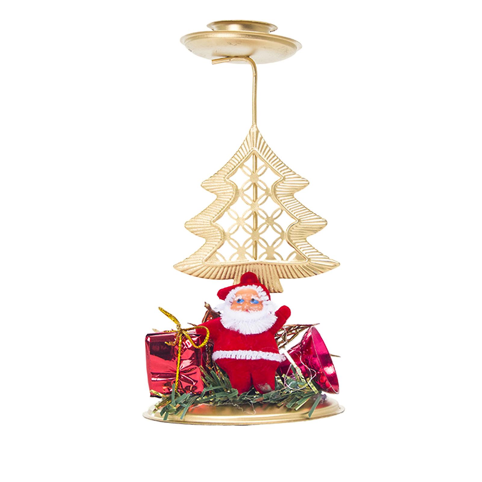 Santa Claus Candle Holders Durable And Rust-proof Tabletop Centerpiece For Kitchen Table Centerpiece
