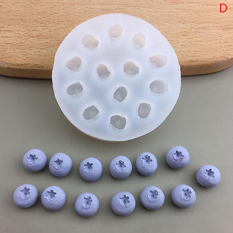3D Raspberry Strawberry Silicone Mold Emulational Fruit Cake Dessert Candy Mold