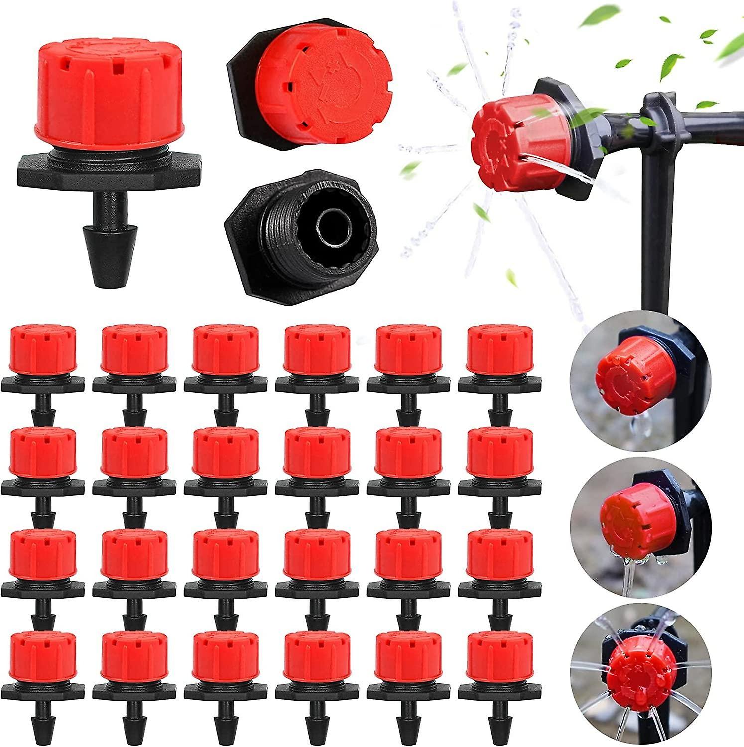 400PCS Adjustable Irrigation Dripper, 1/4'' Automatic Drip Watering System Micro Sprinkler Drippers 