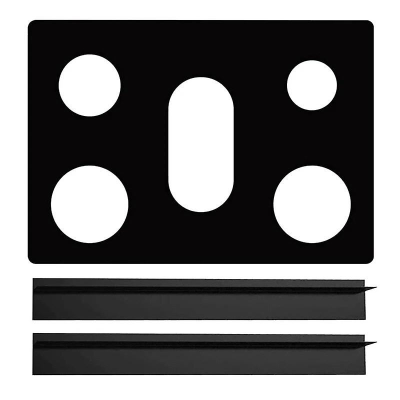 מגני כיריים מחצלות דוחה כתמים ושמן, מחצלות ניקוי, מגוון כיריים לשימוש חוזר, חומרי מילוי ארוכים לחלל רחב ~ 21988