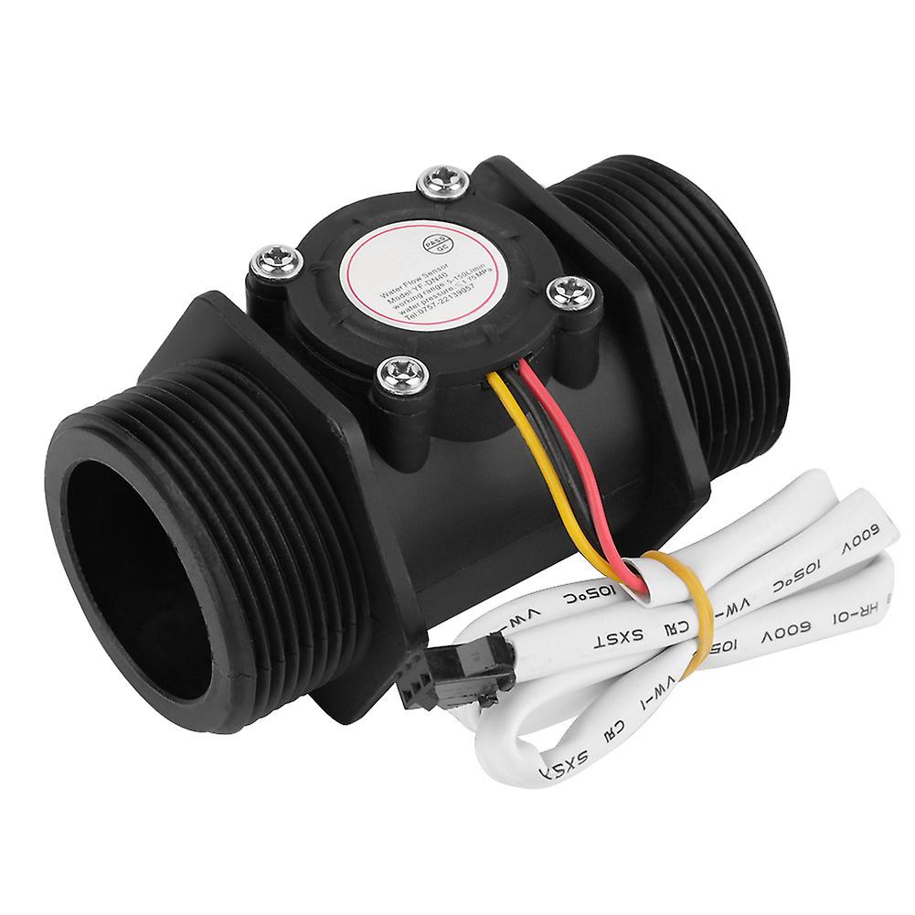 Qukaim Water Sensor Switch DN40 G1.5" Turbine Meter Water Hall Sensor Switch Meter for Water Heater, Accurate Measurement, Heavy-Duty Design, 1.5