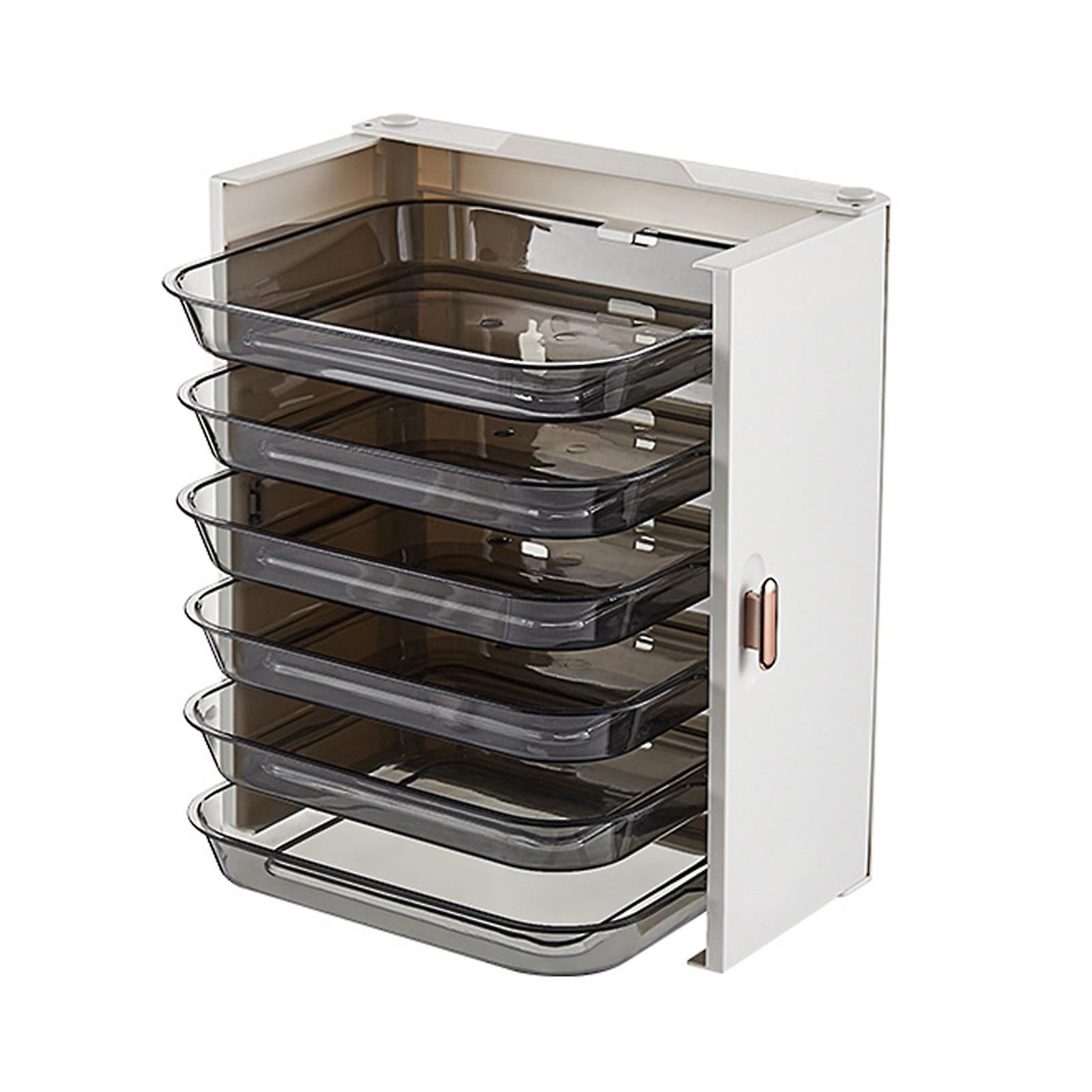 Multi-layer Punch-Free Food Preparations Tray Large Capacity Folding Vegetable Racks for Home Use