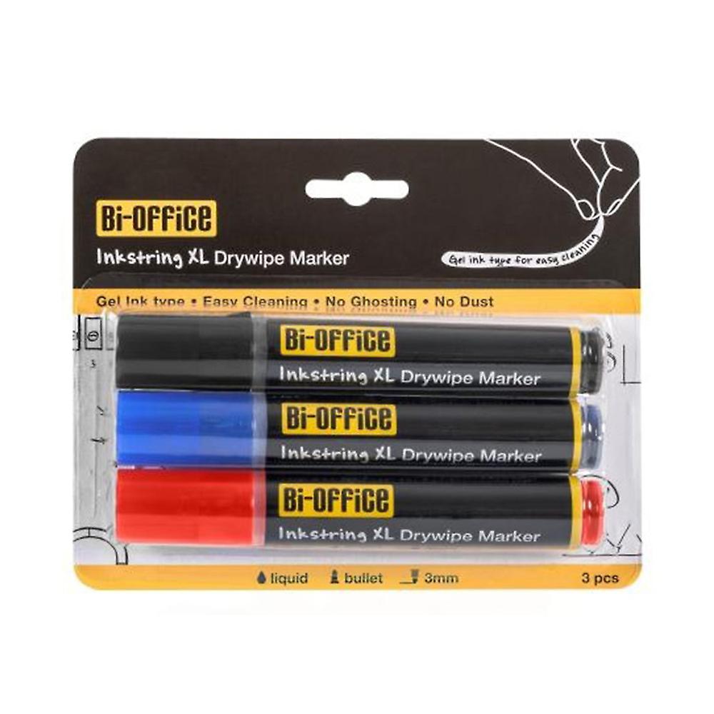 Pack of 3 Bi-Office 3.00Mm Bullet Nib Long-Lasting Stylish Whiteboard Marker
