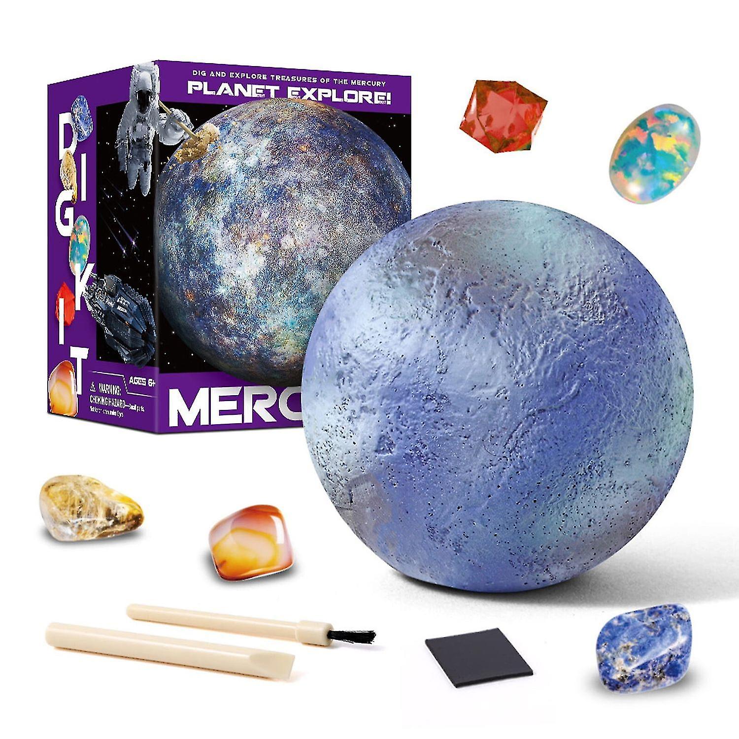 Mercury Excavation Kit, Including Regular and Hidden Gemstone Kits, Parent-Child Interactive Earth E