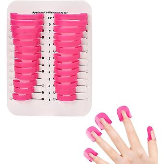 Pack of 26 Nail Polish Stencil 10 Sizes Nail Painting Guide Manicure Polish Protection Tip