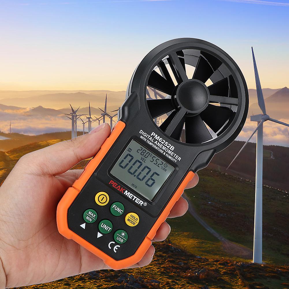 USB Multifunctional Digital Anemometer with Temperature Humidity Testing