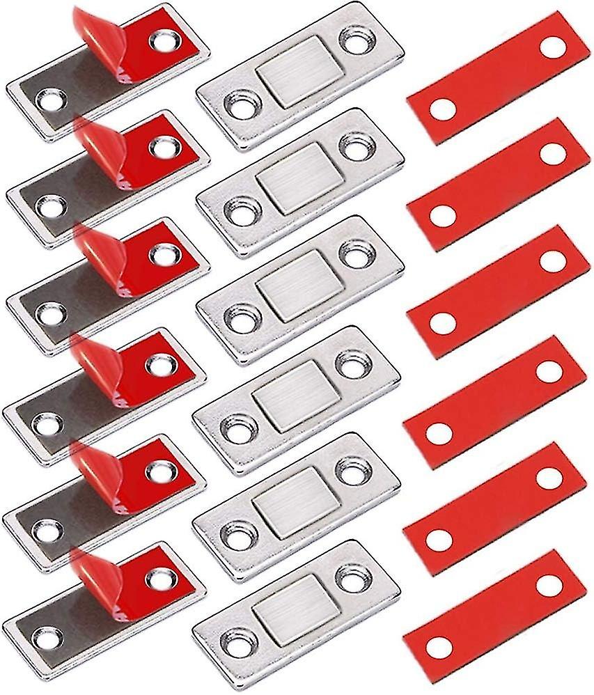 6 Pieces Very Thin Magnetic Cupboard Door Stick-On Magnetic Catch Adhesive Closer Furniture Strong M
