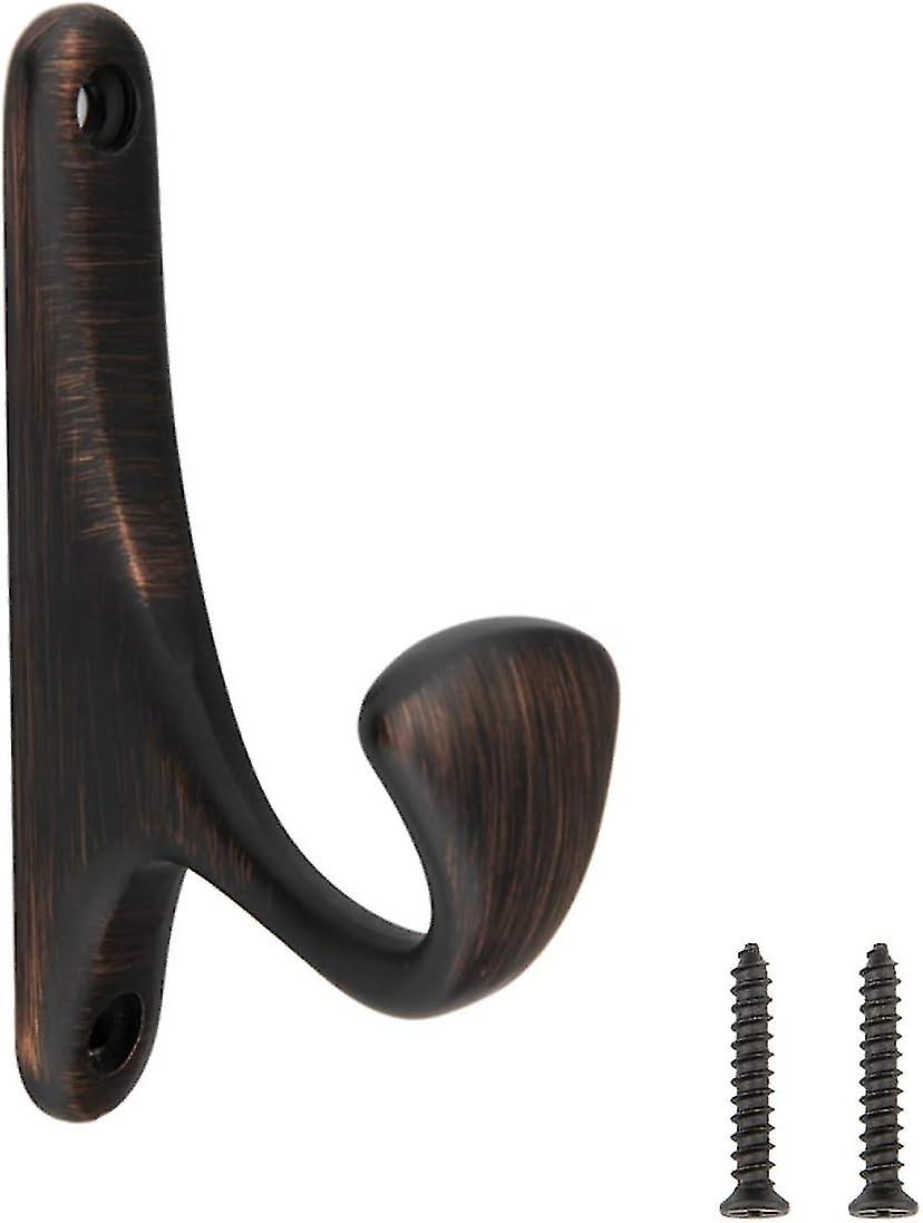 5 رف معطف خطاف واحد منحني ، برونز يفرك بالزيت