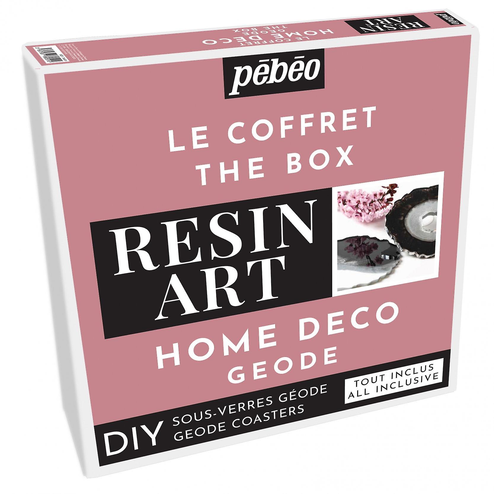 Pebeo Resin Art Home Deco Geode Coaster Box Set