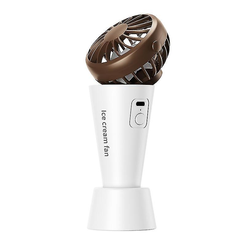 Ice Cream Hand-held Small Fan Mute Usb Rechargeable Small Fan