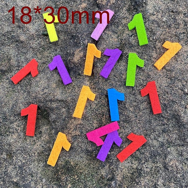 Colorful Number 0-9 Felt Cloth Patch Children Education Toy Kindergarten Decor Diy Handmade Sewing Scrapbook Materials 50pcs