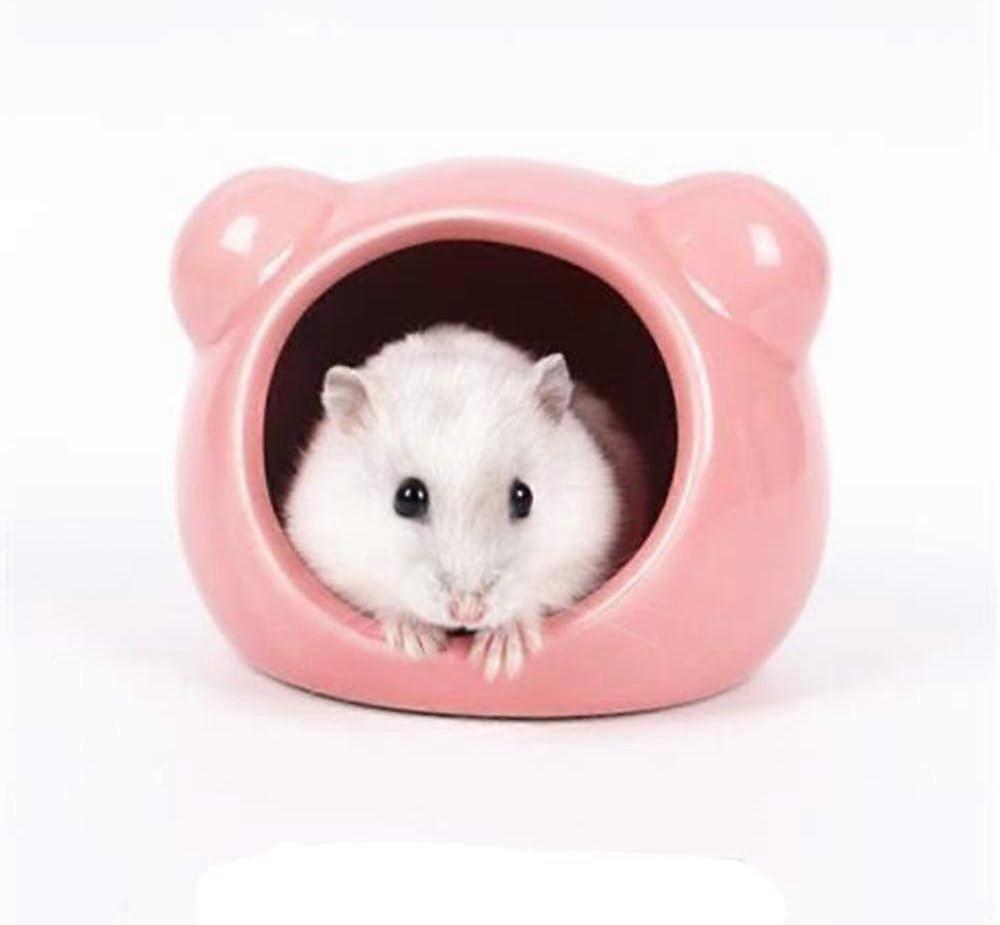 Small Animal Ceramic Critter Bath, Ideal for Dwarf Hamsters and Gerbils, Pet Hideout Hut Cave