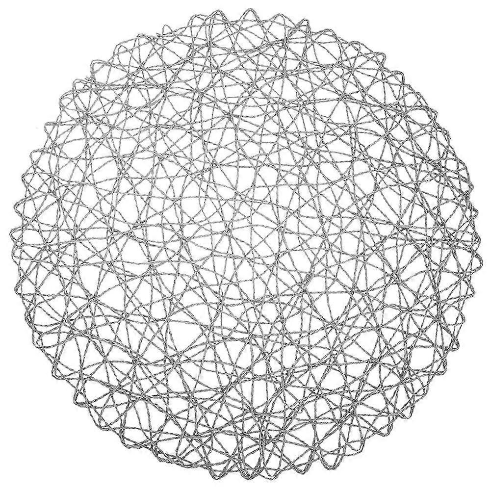 Grey Round Paper Placemat, 35 cm Diameter