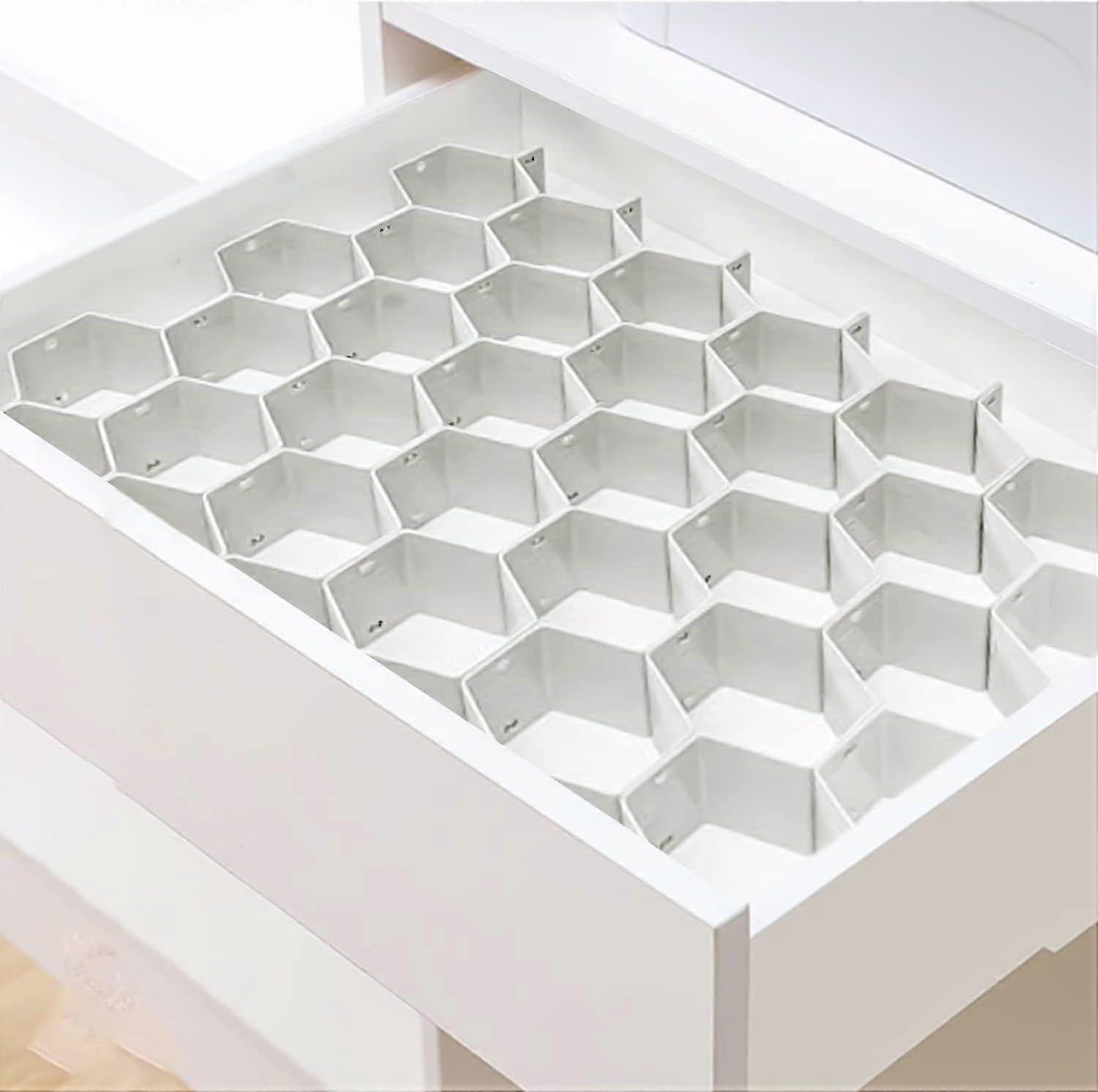 8 x Honeycomb Drawer storage, white drawer storage compartment, drawer divider for socks, bra, underwear