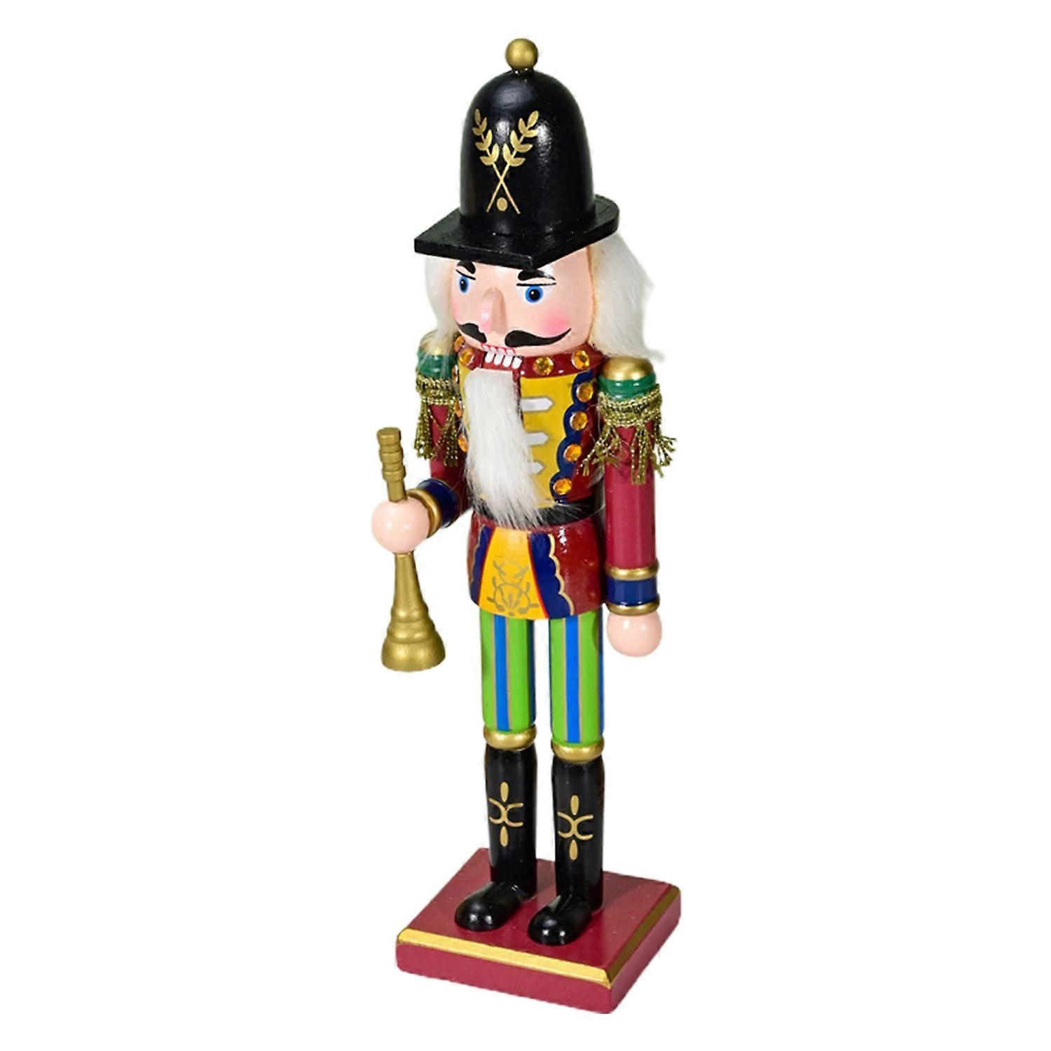 Nutcracker Ornament Wooden Nutcracker Soldier Figurine Festive Christmas Ornament for Home