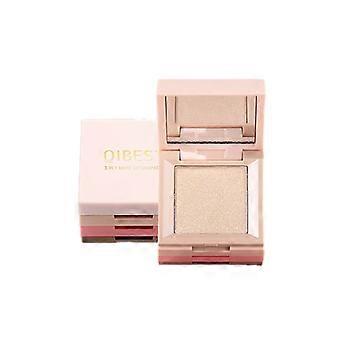 3-in-1 Mini-Lidschattenbox Perlmutt-Polarisierter Dreidimensionaler Matt-Natur-Anfänger-Puder-Lidschatten für Anfänger