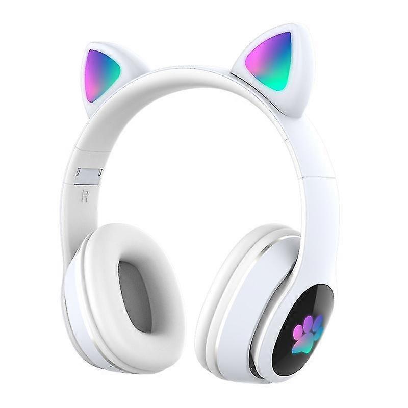 Foldable Over Ear Music Headset Glowing Cat Ear Headphones