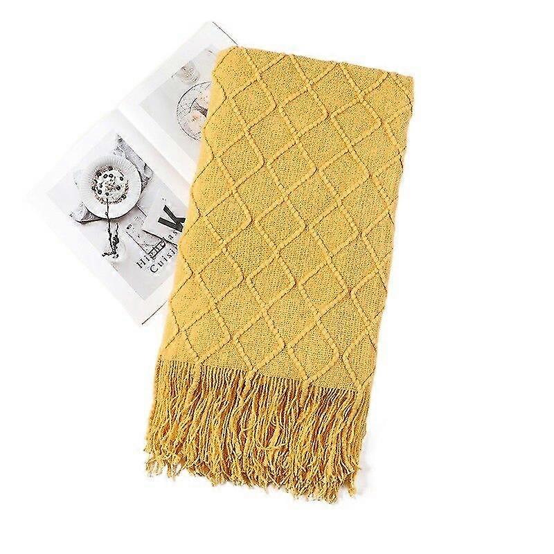 sofa plaid throw bedspread blanket nordic waffle blankets office