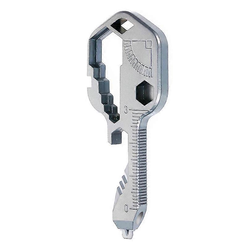 Multi Tool Wrench Holder, 24 Functions Stainless Steel Multi Tool Wrench with Screwdriver Stripping Tool Wire Cutter Bottle Opener Measurer, for Cycli